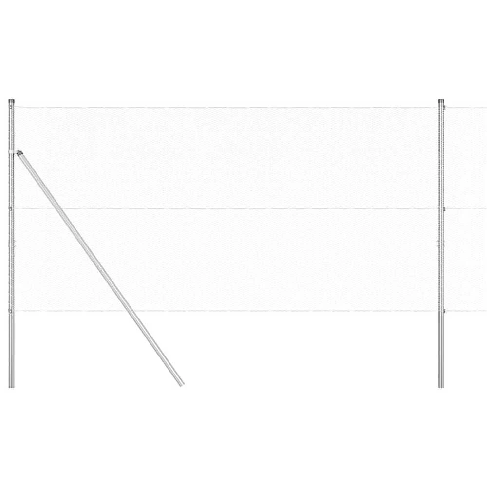 Heksagonalinė tvoros tvirtinimo sistema 50 x 1 m Sidabrinė