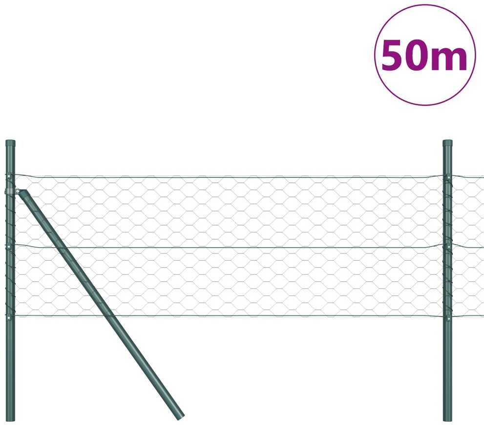 Heksagonalinė tvoros tvirtinimo sistema 50 x 0,4 m Pilka
