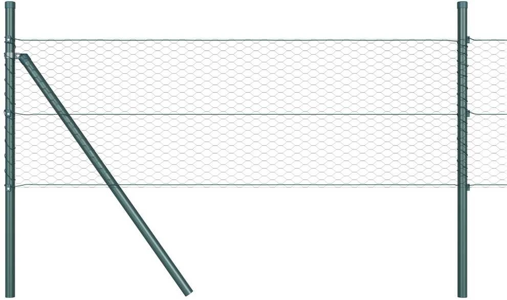 Heksagonalinė tvoros tvirtinimo sistema 50 x 0,5 m Pilka
