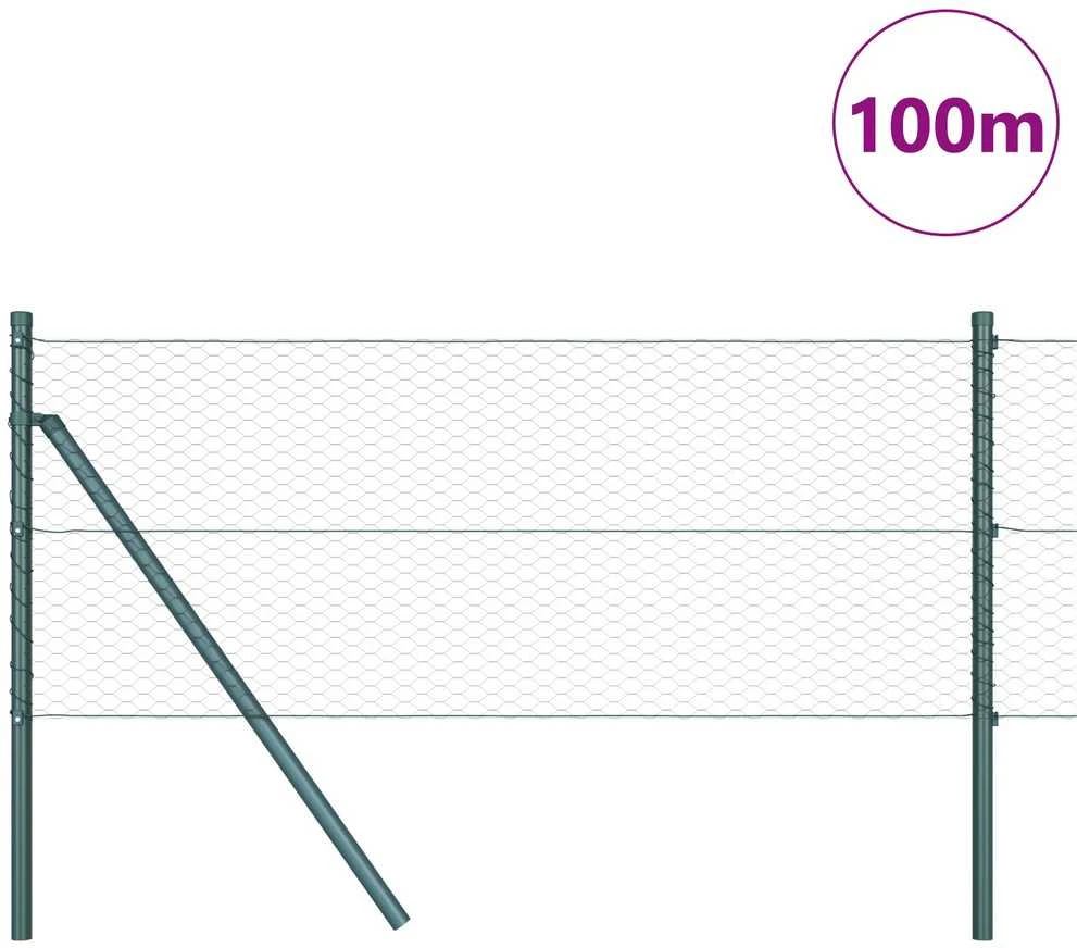 Heksagonalinė tvoros tvirtinimo sistema 100 x 0,6 m Pilka