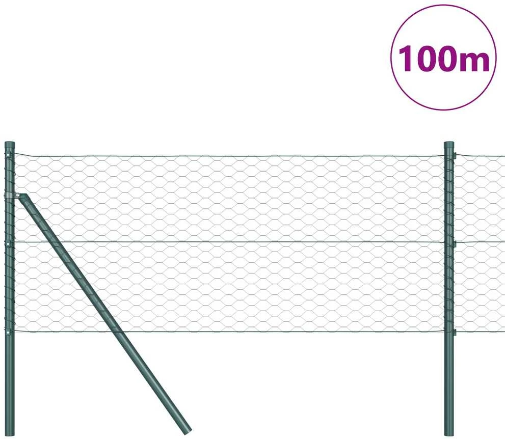Heksagonalinė tvoros tvirtinimo sistema 100 x 0,6 m Pilka