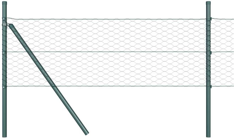 Heksagonalinė tvoros tvirtinimo sistema 100 x 0,6 m Pilka