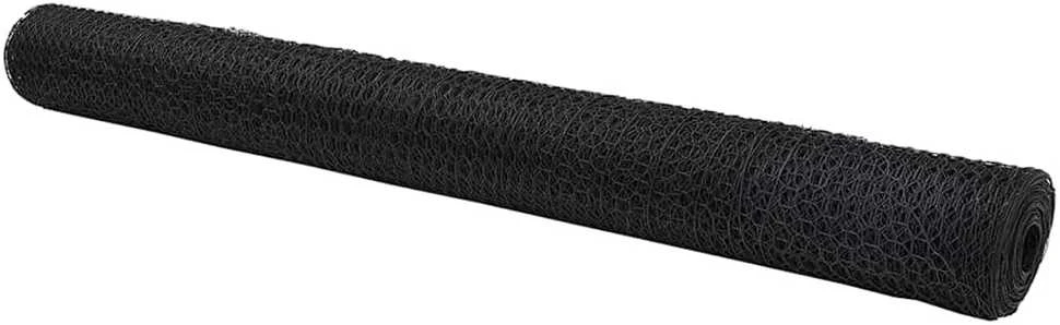 Heksagoninė tvora 1,4 x 10 m PVC Pilka