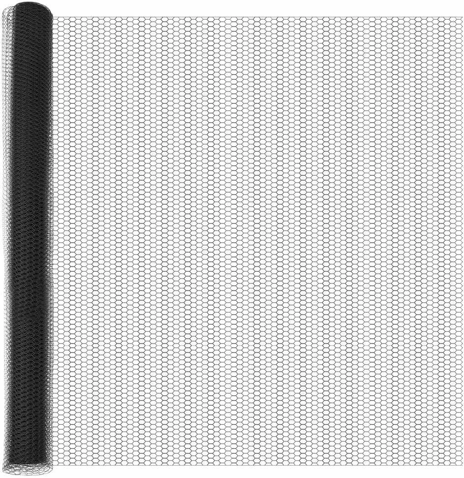 Heksagoninė tvora 1,6 x 100 m PVC Pilka