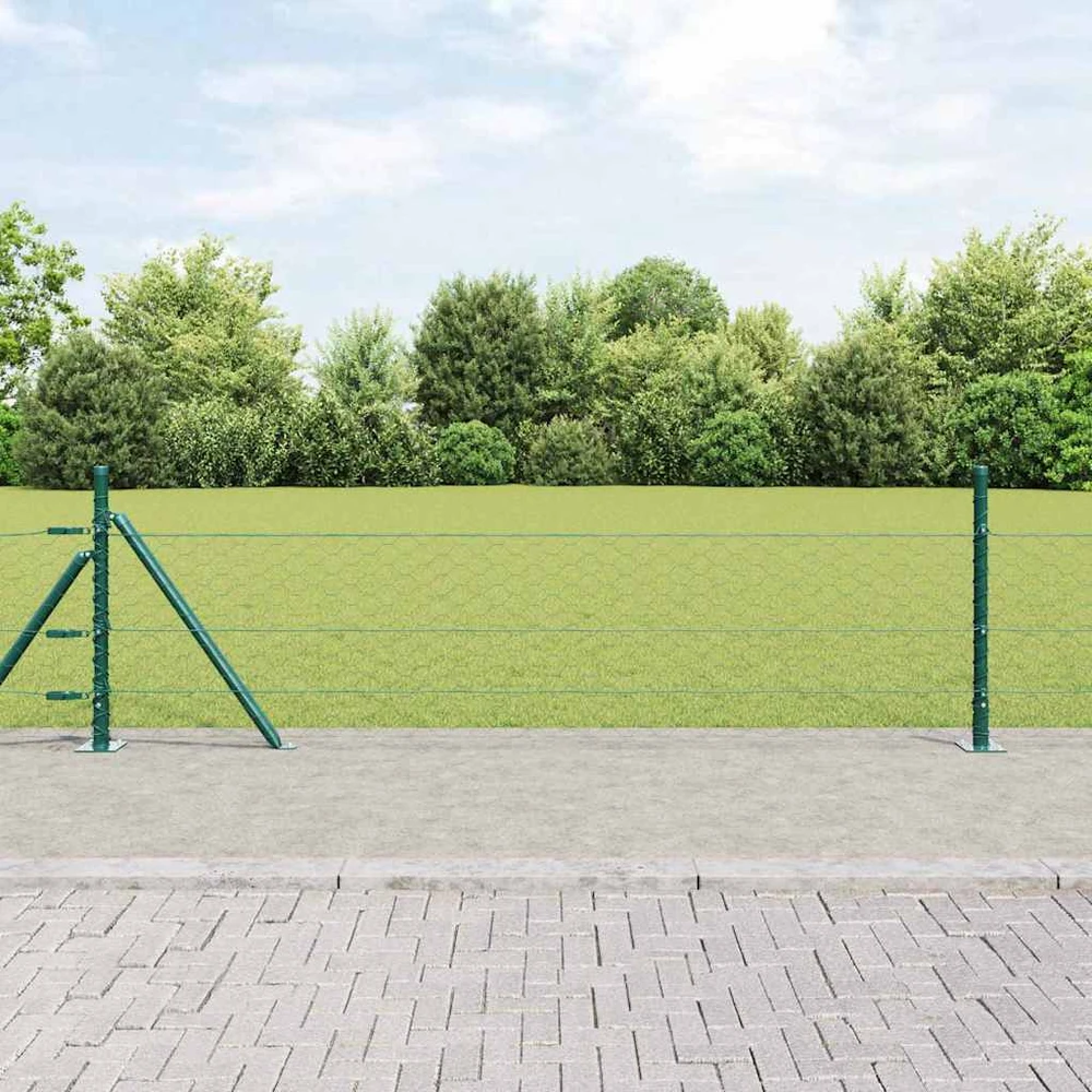 Šešiakampė tvora su betono pagrindu 25 x 0,5 m Miško Žalia