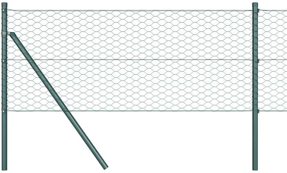Heksagoninė tvora 0,4 x 50 m PVC Žalia