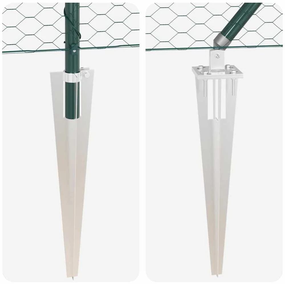 Hexagonal Fence with Post 10 x 1 m PVC dengtas plienas Žalia