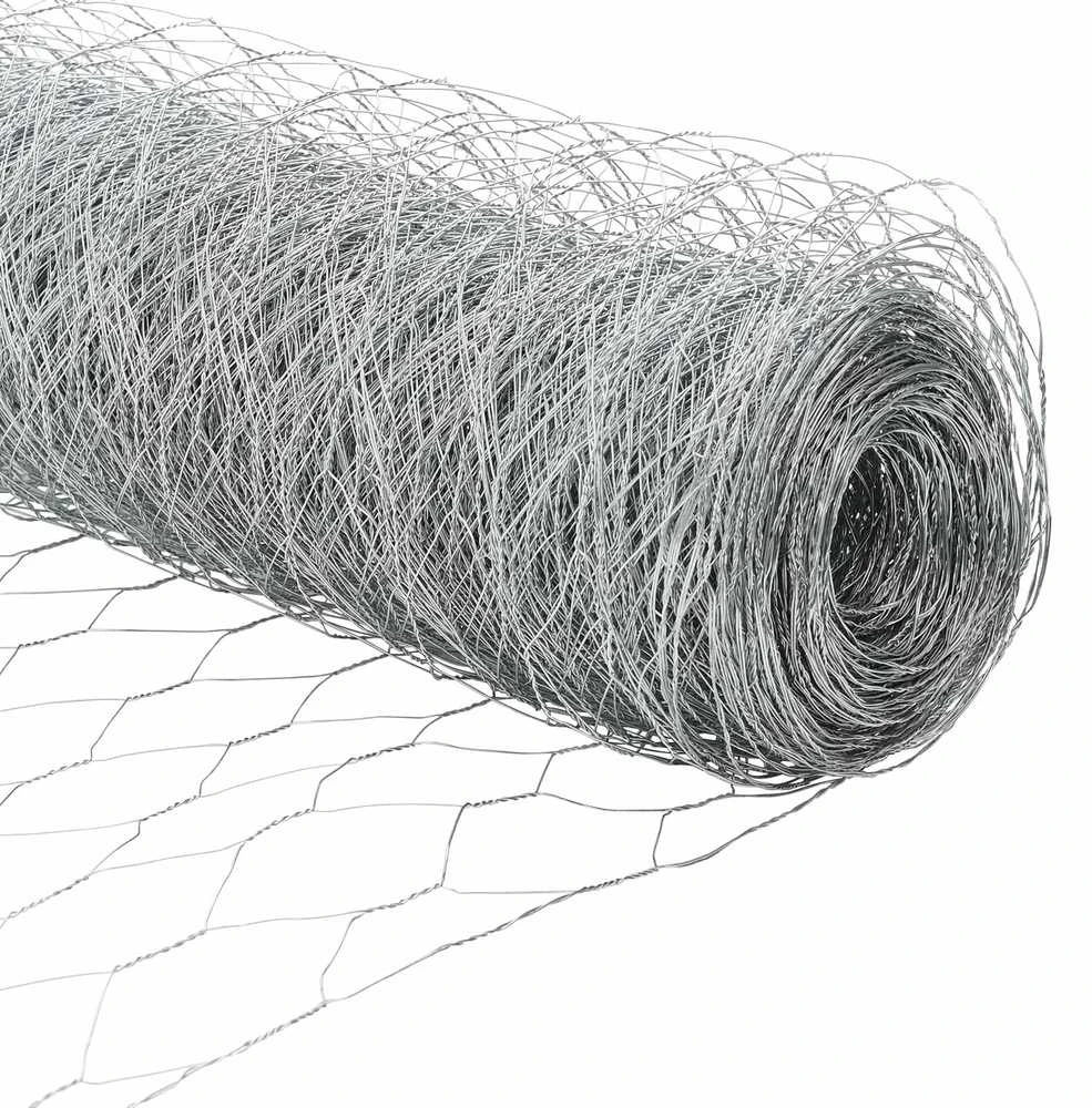 Heksagoninė tvora 0,6 x 25 m Galvanizuotas plienas Sidabrinė