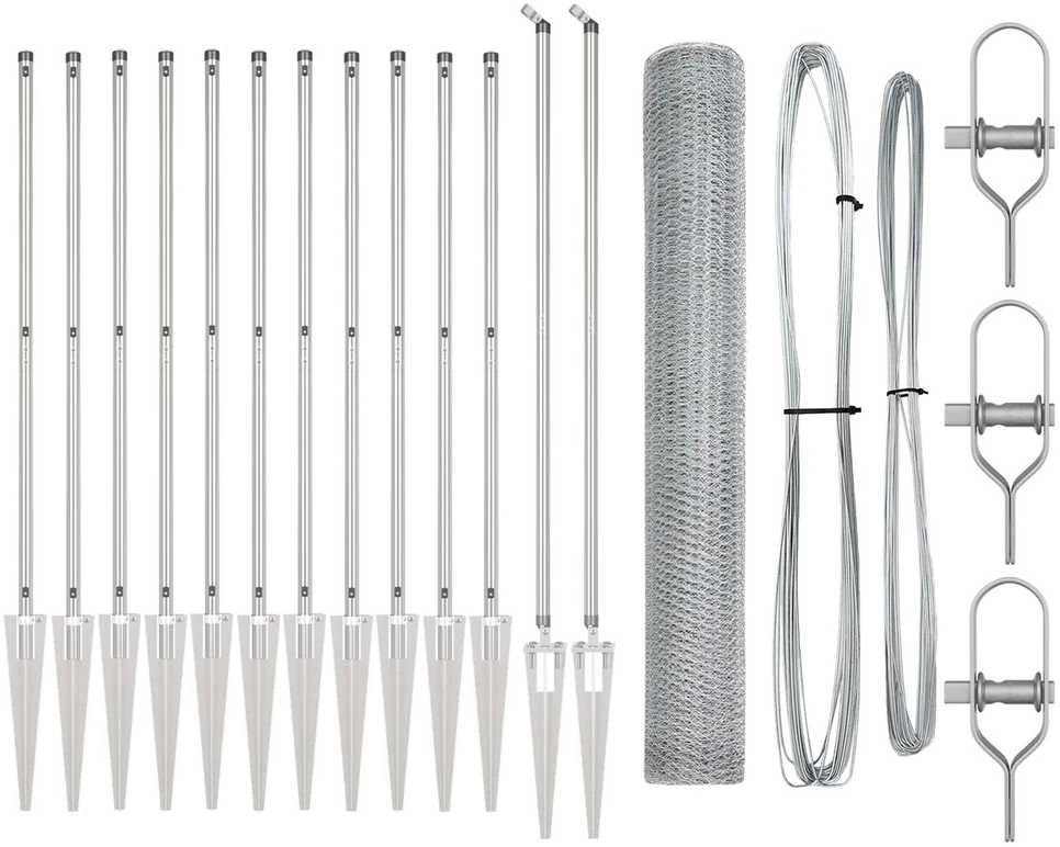 Hexagonal Fence with Post 25 x 1,4 m Galvanizuotas plienas