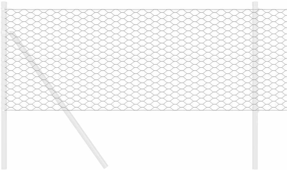 Heksagoninė tvora 0,4 x 50 m PVC Pilka
