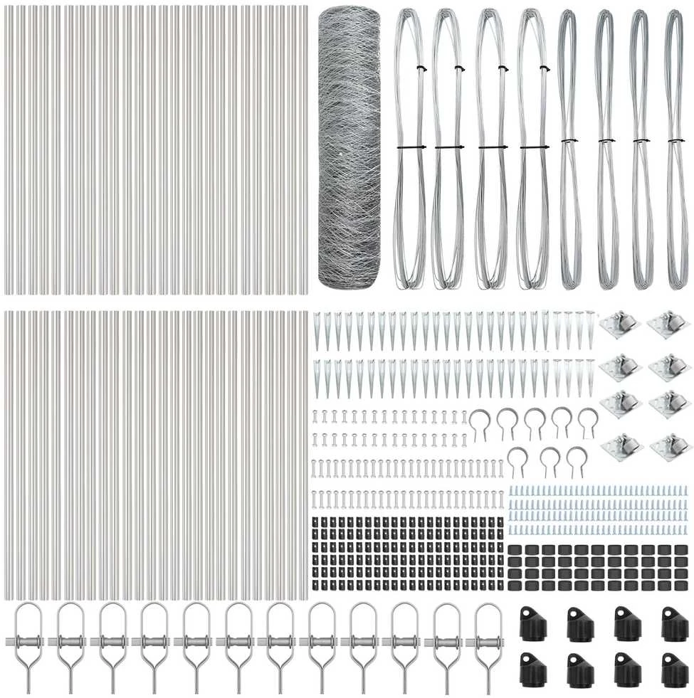 Hexagonal Fence with Post 100 x 1 m Galvanizuotas plienas