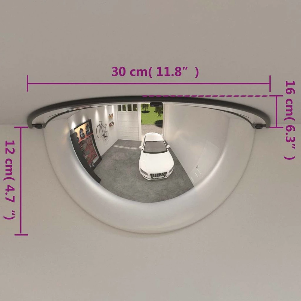 Sferiniai kelio veidrodžiai, 2vnt., 30cm skersmens, akrilas