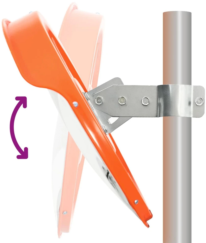 Sferinis kelio veidrodis, oranžinis, 60cm, PC plastikas, laukui