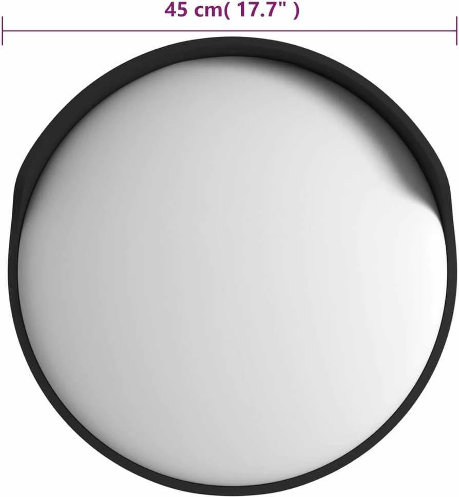 Sferinis lauko/kelio veidrodis, juodas, 45cm, polikarbonatas