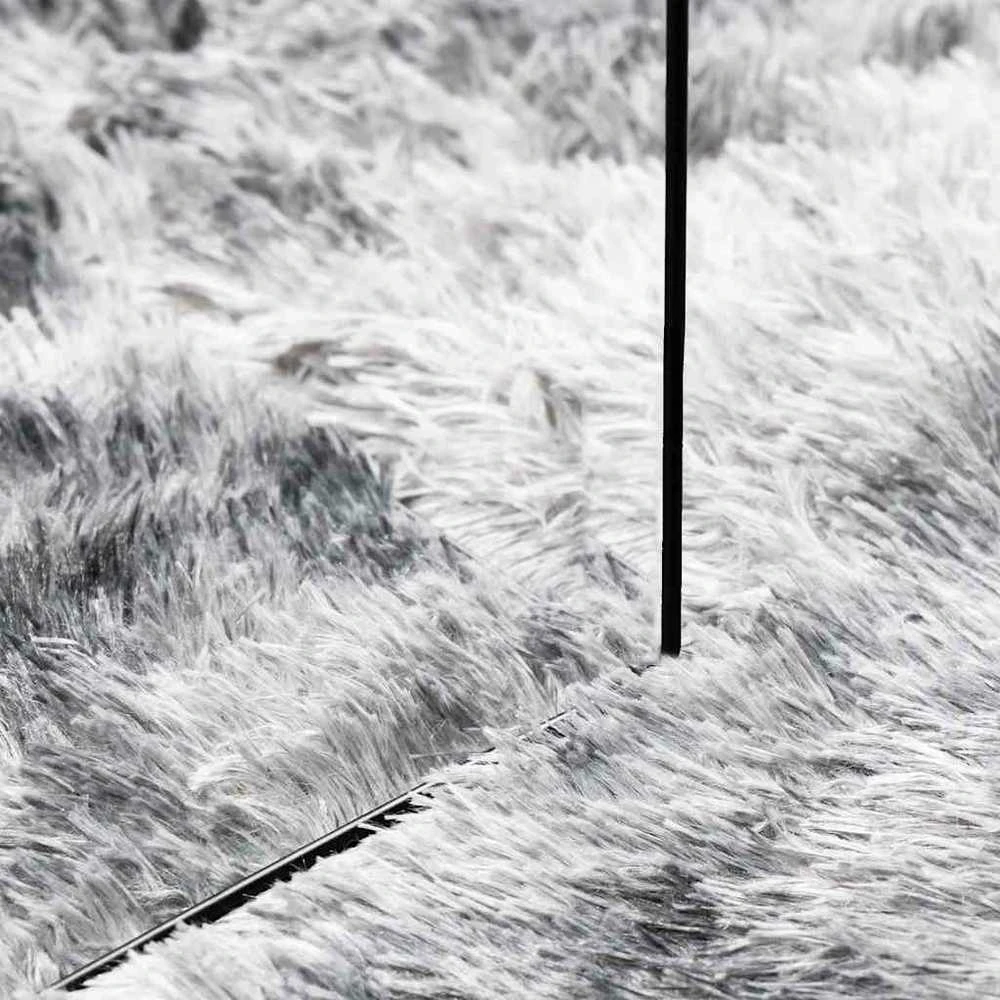 Static Control Shaggy tipo kilimas, NAVARRA, 120x120 cm, šviesiai pilka