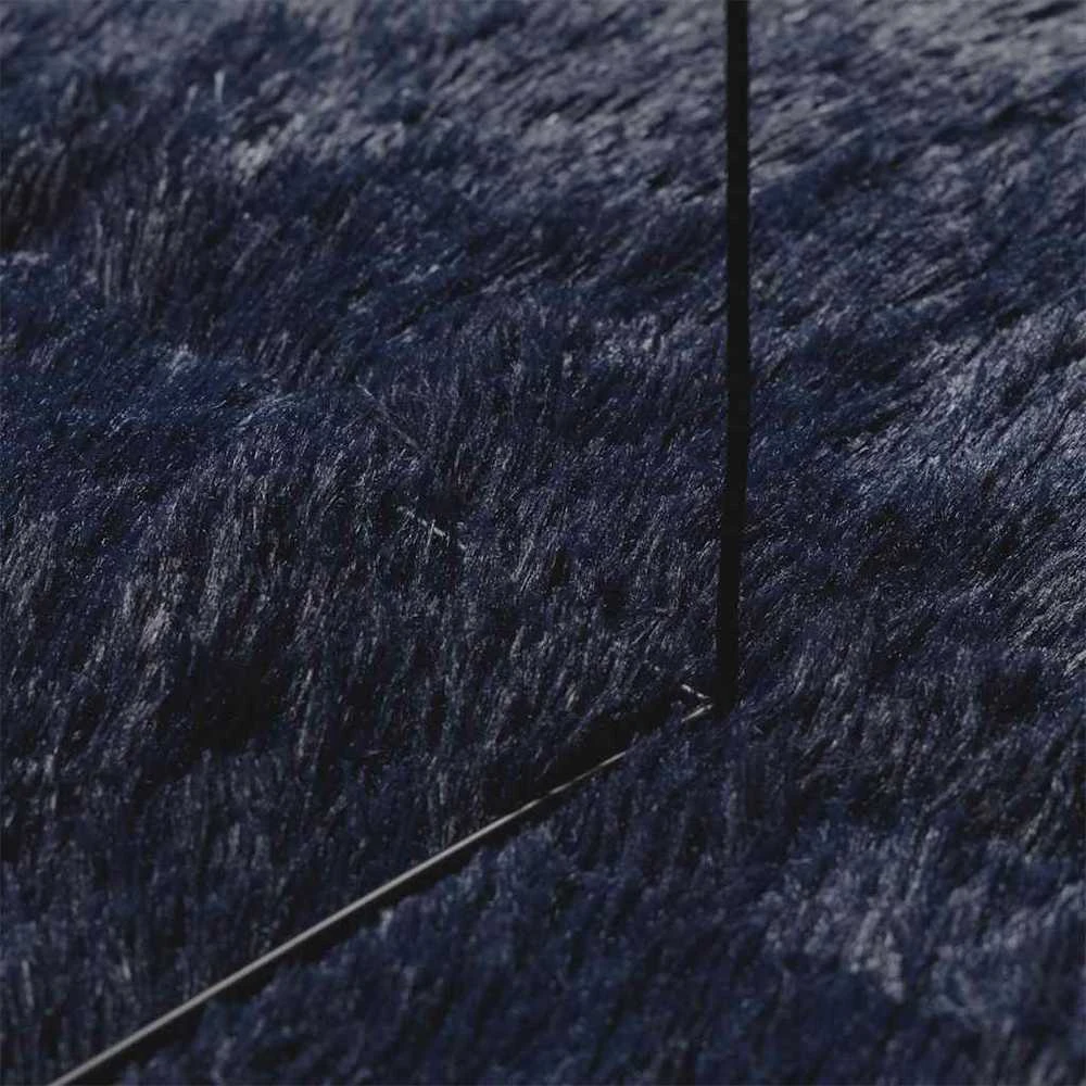 Shaggy tipo kilimas, NAVARRA, 120x120 cm, tamsiai mėlyna