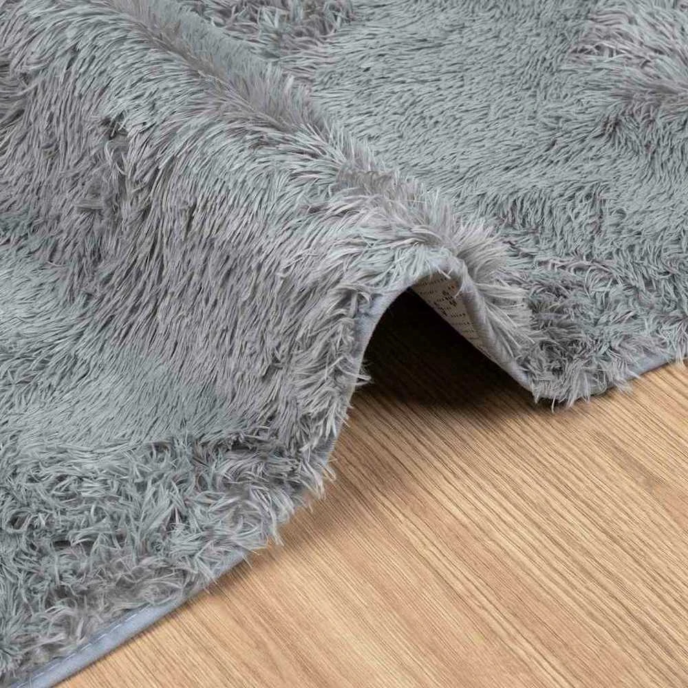 Mexen Shaggy tipo kilimas, NAVARRA, 160x160 cm, sidabrinė pilka