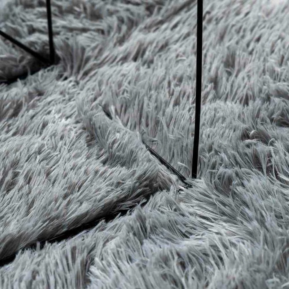 Shaggy tipo kilimas, NAVARRA, 240x340 cm, sidabrinė pilka