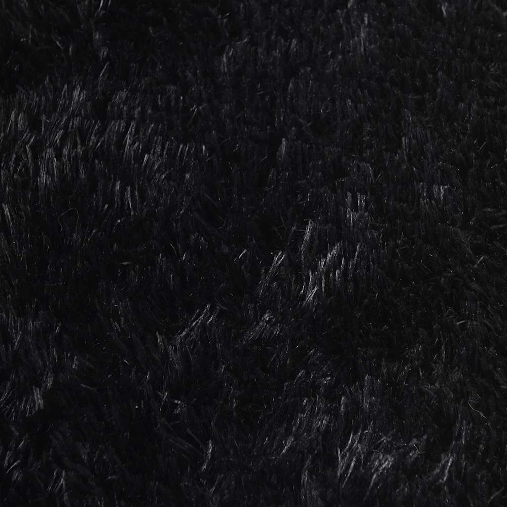 Shaggy tipo kilimas, NAVARRA, 240x240 cm, juodos, poliesteris