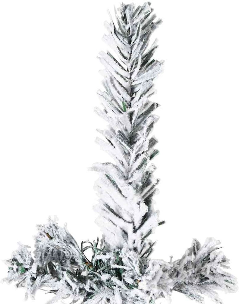 Siaura dirbtinė Kalėdų eglutė, 150cm, padengta sniegu