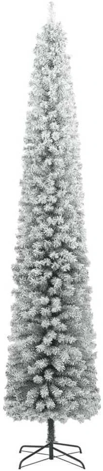 Siaura Kalėdų eglutė su stovu ir sniegu, 300cm, PVC