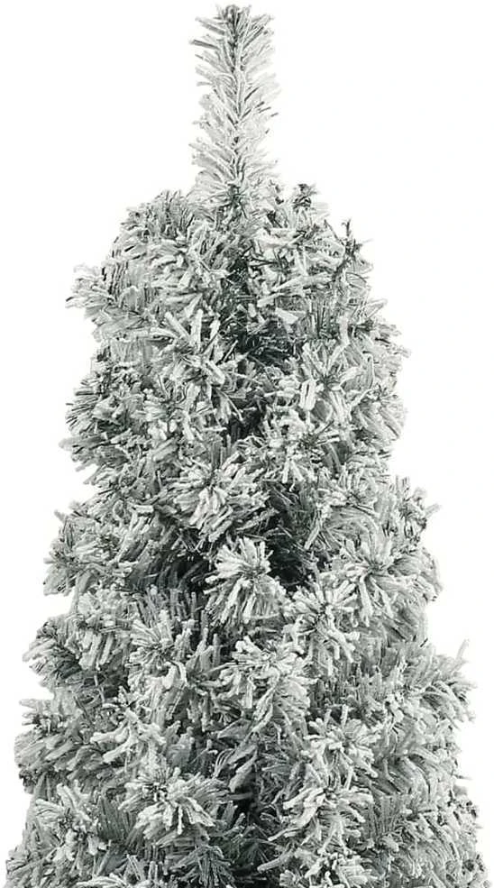 Siaura Kalėdų eglutė su stovu ir sniegu, 270cm, PVC