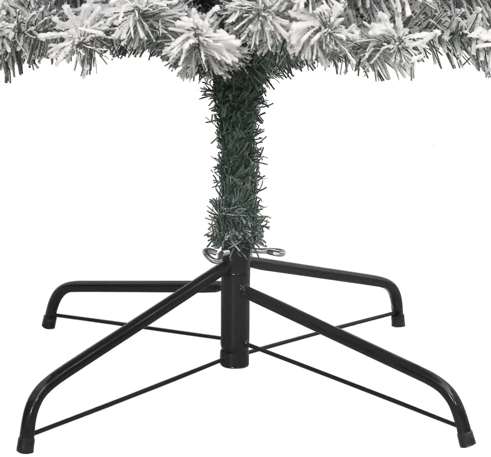 Siaura Kalėdų eglutė su stovu ir sniegu, 270cm, PVC
