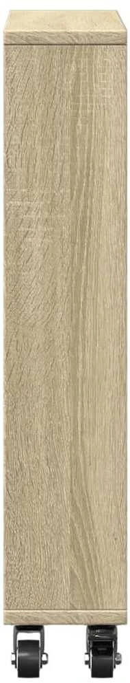 Siauras vežimėlis daiktams, ąžuolo, 48x13x68cm, mediena