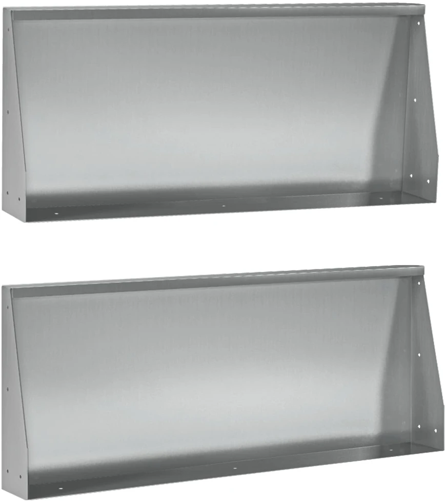 Sienelė 2 vnt. 100 x 12 x 40 cm Galvanizuotas plienas Sidabrinė