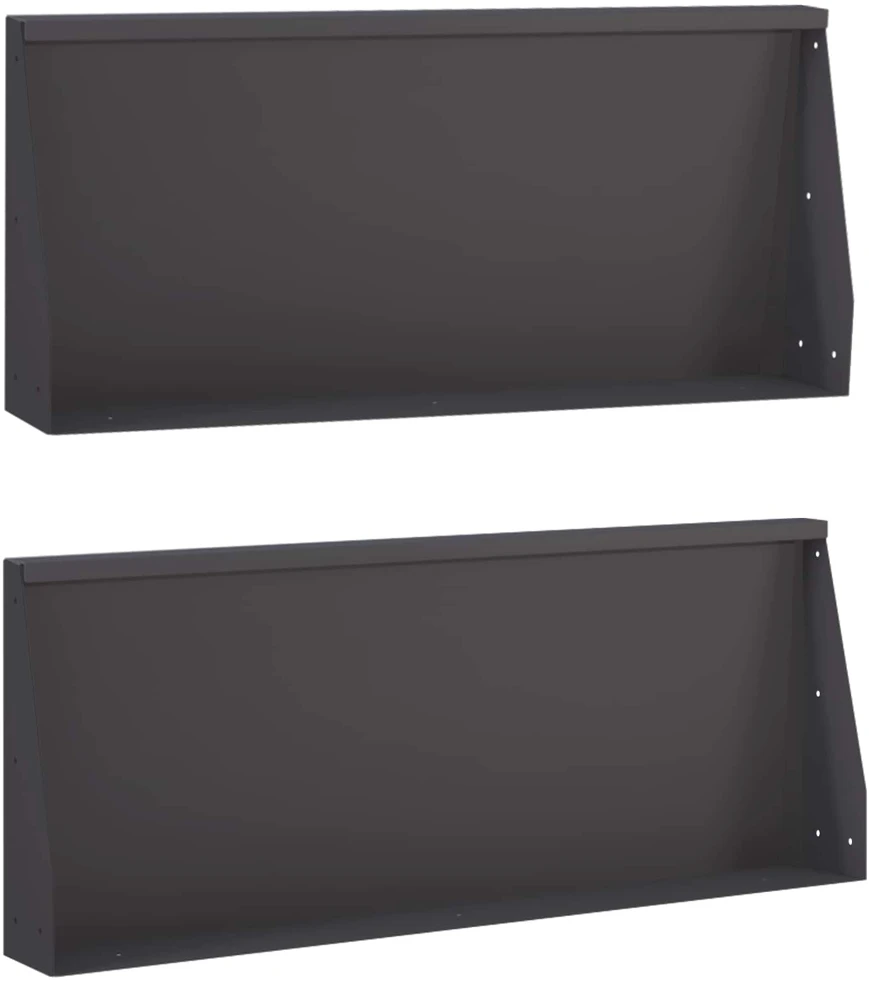 Sienelė 2 vnt. 100 x 12 x 40 cm Plienas Juoda
