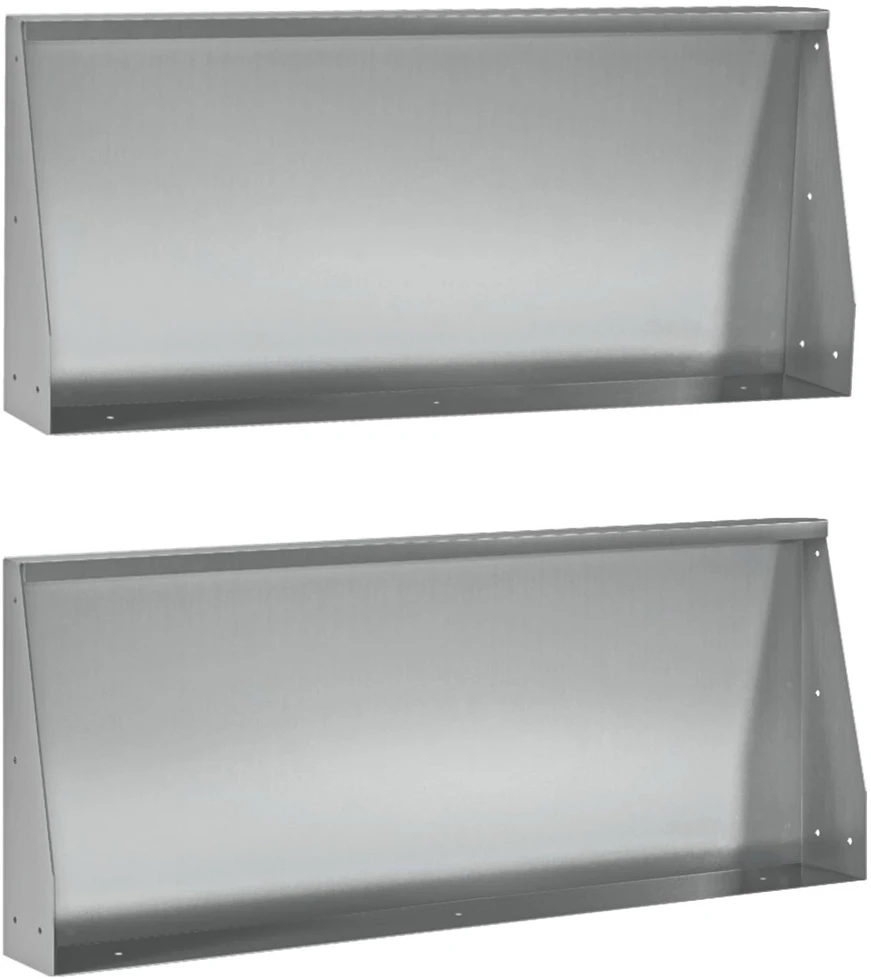 Sienelė 2 vnt. 100 x 12 x 50 cm Galvanizuotas plienas Sidabrinė