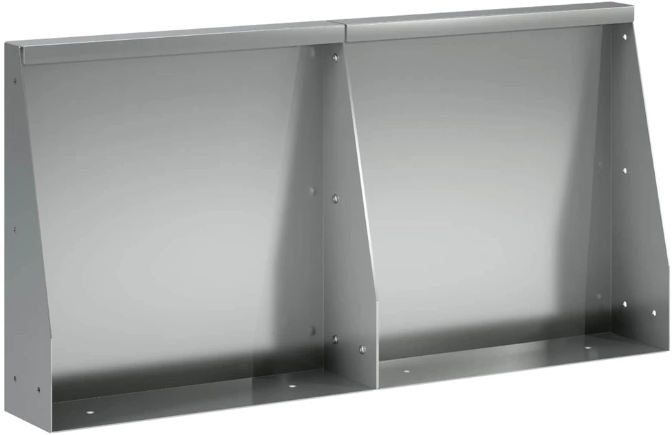 Sienelė 2 vnt. 40 x 12 x 30 cm Galvanizuotas plienas Sidabrinė