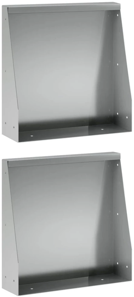 Sienelė 2 vnt. 40 x 12 x 30 cm Galvanizuotas plienas Sidabrinė