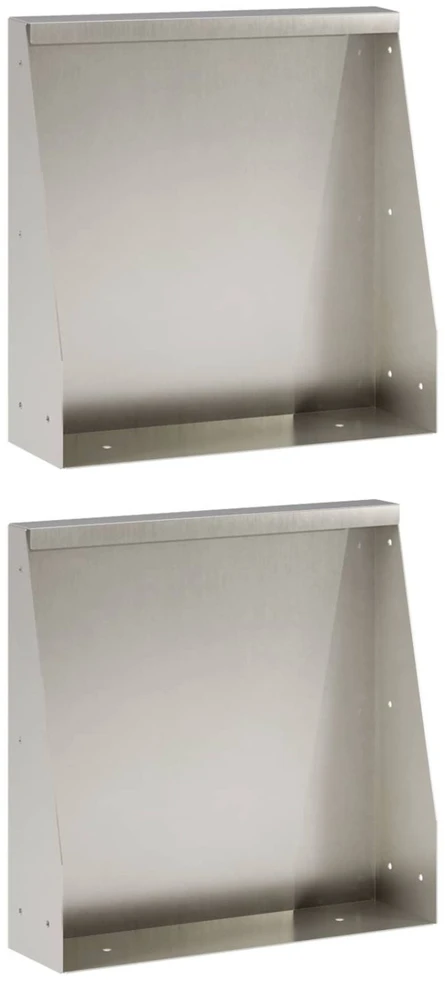 Sienelė 2 vnt. 40 x 12 x 30 cm Nerūdijantis plienas Sidabrinė