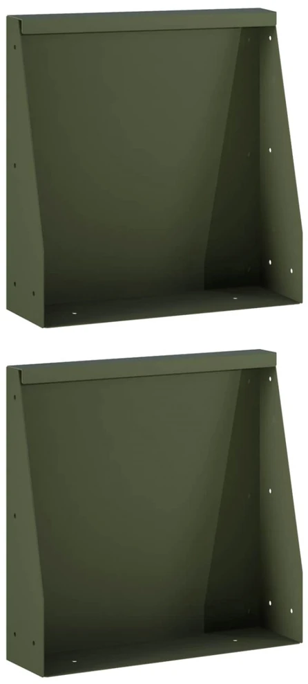 Sienelė 2 vnt. 40 x 12 x 30 cm Plienas Alyvuogių žalia