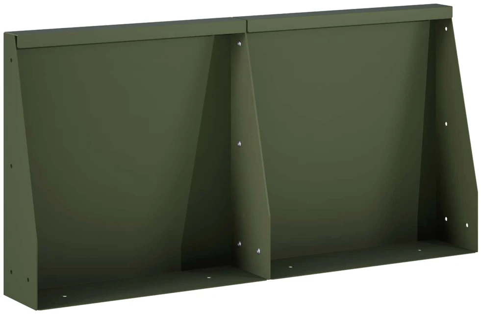 Sienelė 2 vnt. 40 x 12 x 30 cm Plienas Alyvuogių žalia