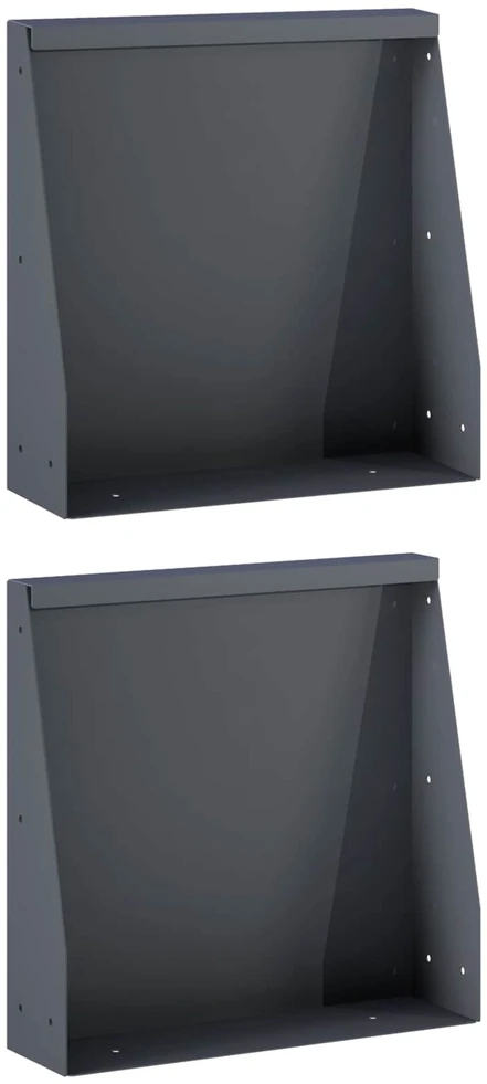 Sienelė 2 vnt. 40 x 12 x 30 cm Plienas Antracito