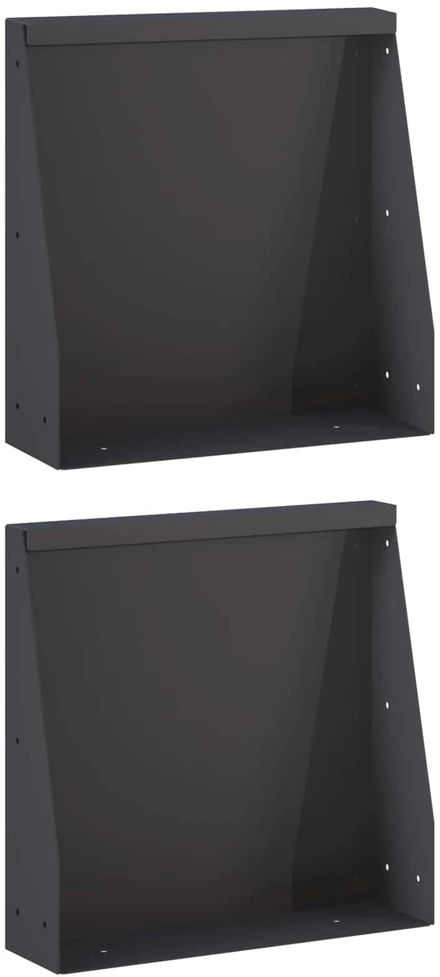 Sienelė 2 vnt. 40 x 12 x 30 cm Plienas Juoda