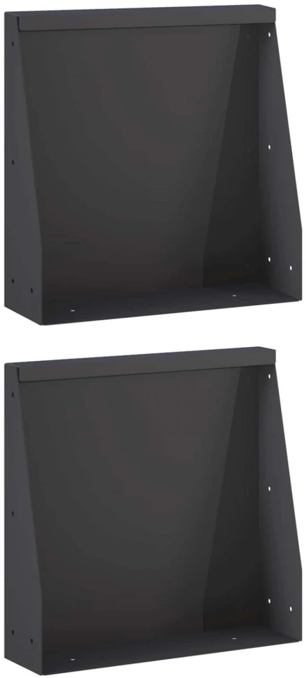 Sienelė 2 vnt. 40 x 12 x 30 cm Plienas Juoda