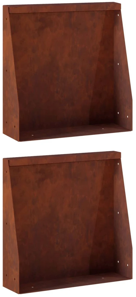 Sienelė 2 vnt. 40 x 12 x 30 cm Rūdijanti