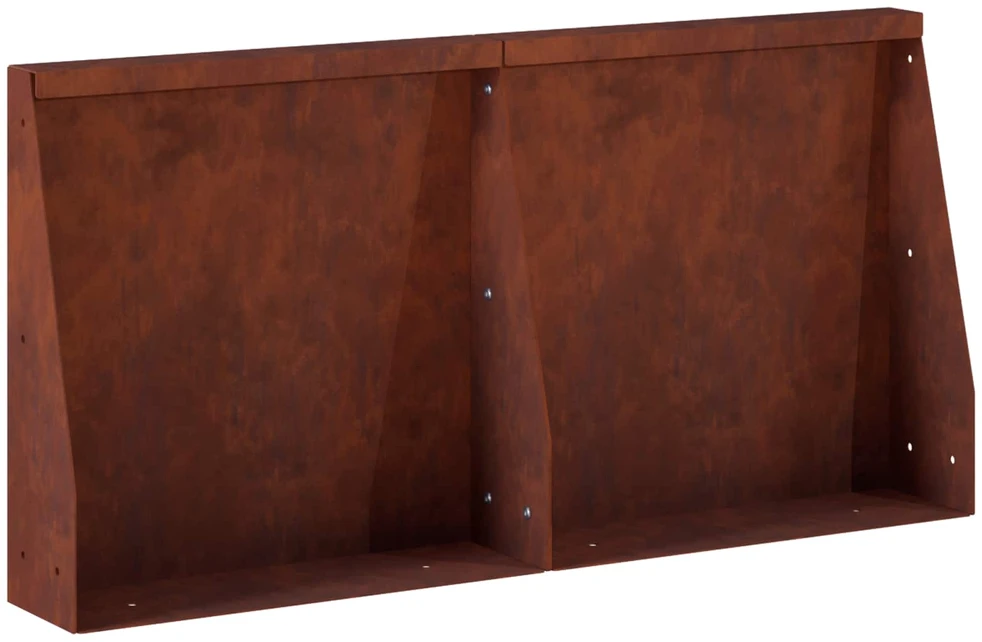 Sienelė 2 vnt. 40 x 12 x 30 cm Rūdijanti