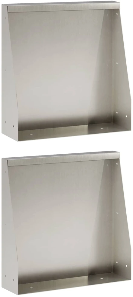 Sienelė 2 vnt. 40 x 12 x 40 cm Nerūdijantis plienas Sidabrinė