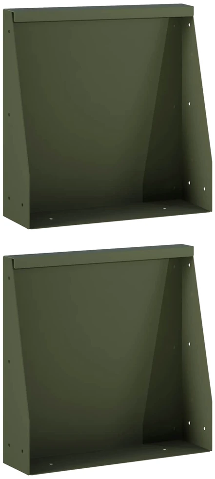 Sienelė 2 vnt. 40 x 12 x 40 cm Plienas Alyvuogių žalia