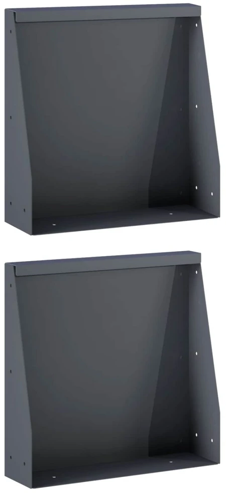 Sienelė 2 vnt. 40 x 12 x 40 cm Plienas Antracito