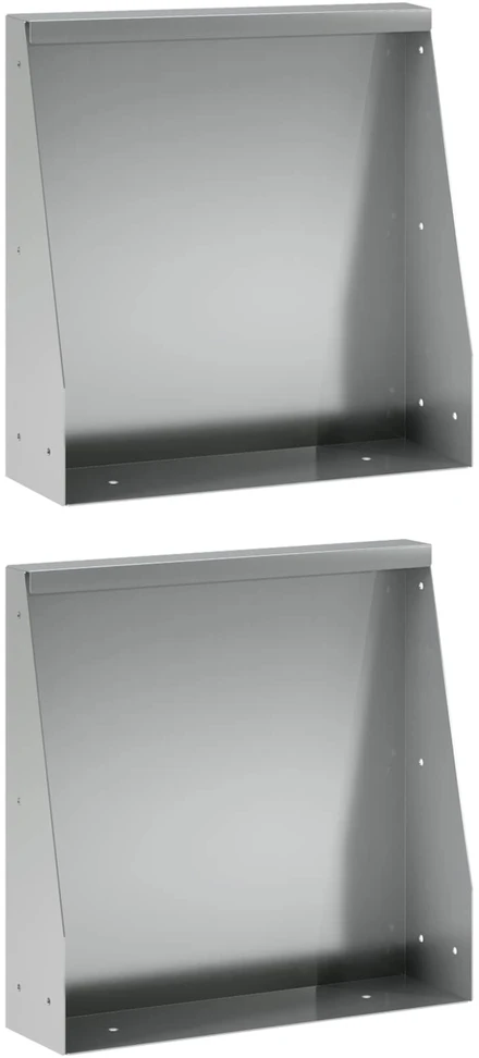 Sienelė 2 vnt. 40 x 12 x 50 cm Galvanizuotas plienas Sidabrinė