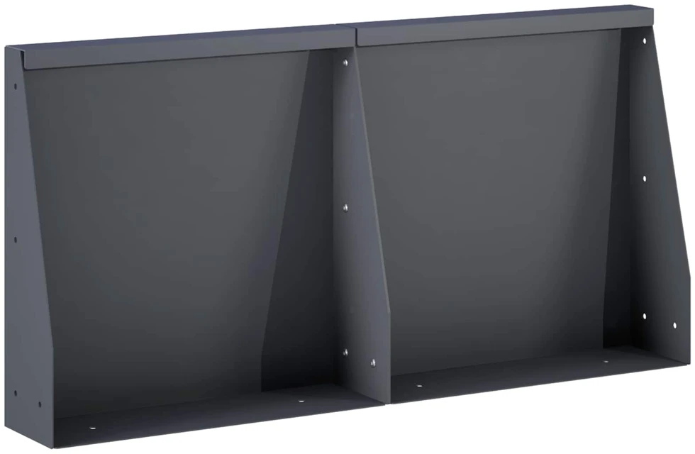 Sienelė 2 vnt. 40 x 12 x 50 cm Plienas Antracito