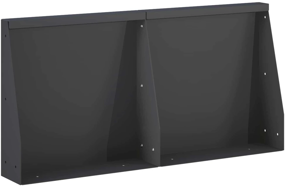Sienelė 2 vnt. 40 x 12 x 50 cm Plienas Juoda
