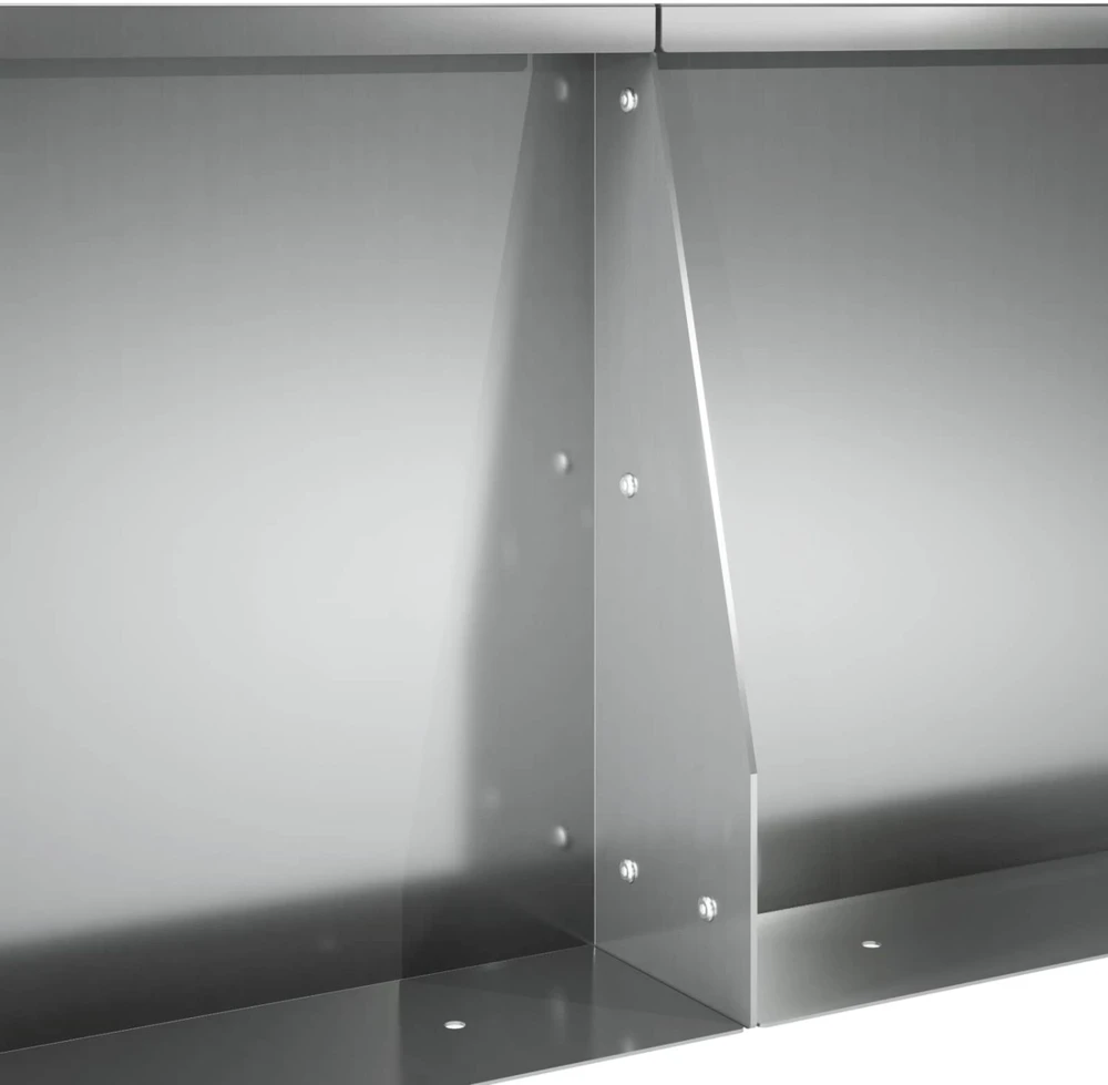 Sienelė 2 vnt. 50 x 50 x 30 cm Galvanizuotas plienas Sidabrinė