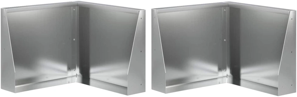 Sienelė 2 vnt. 50 x 50 x 30 cm Galvanizuotas plienas Sidabrinė