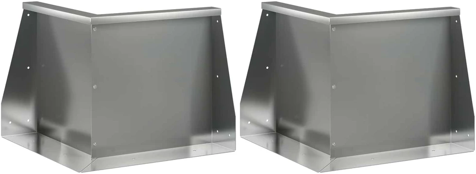 Sienelė 2 vnt. 50 x 50 x 40 cm Galvanizuotas plienas Sidabrinė